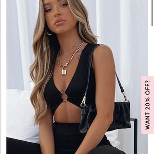 Adorable black crop top